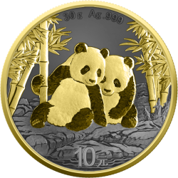 Panda 30 g Golden Ring China 2026. Srebrna moneta - limitowany nakład